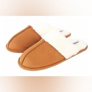 Irismon Suede Faux Slippers For Women, Comfortable House War